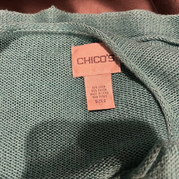 Chico's Teal Pullover Long Sleeve Sweater Size Small - Picture 9 of 9